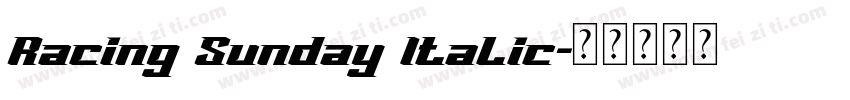 Racing Sunday Italic字体转换